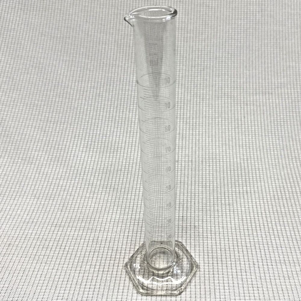 Vintage Fisher Brand Hexagonal Base Graduated Glass Cylinder USA 20°C 100 mL